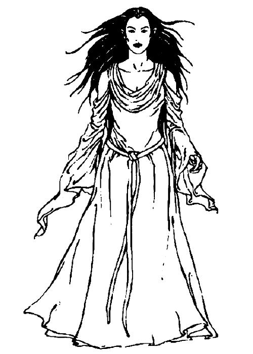 coloriage le seigneur des anneaux elfe